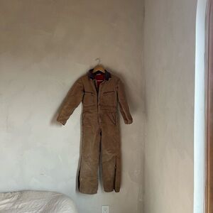 Vintage Kids Brown Coverall Jumpsuit